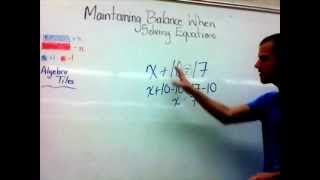 Algebra: Solving Equations in Grade 7