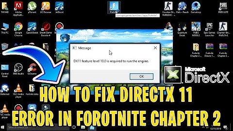 How To Fix DirectX 11 Error in Fortnite Chapter 2 And Fix DX11 feature level 10.0 in Fortnite Ch 2