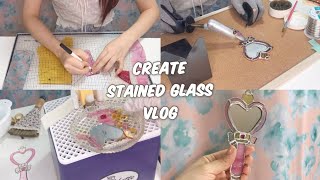 [VLOG] 스테인드글라스 만드는 이야기 #1 | 스테인드글라스 만들기 브이로그 / 유리공예 / create staindglass vlog / 공예브이로그 / 휴학생 / NOBGM