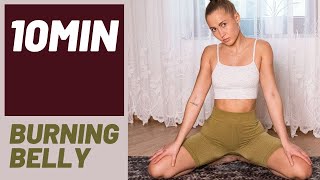 10Min Burning Belly Defined Abs, No Equipment Julia Laura Wolf