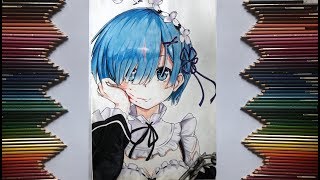 Speed Drawing - Rem (Re:Zero Kara Hajimeru Isekai Seikatsu)