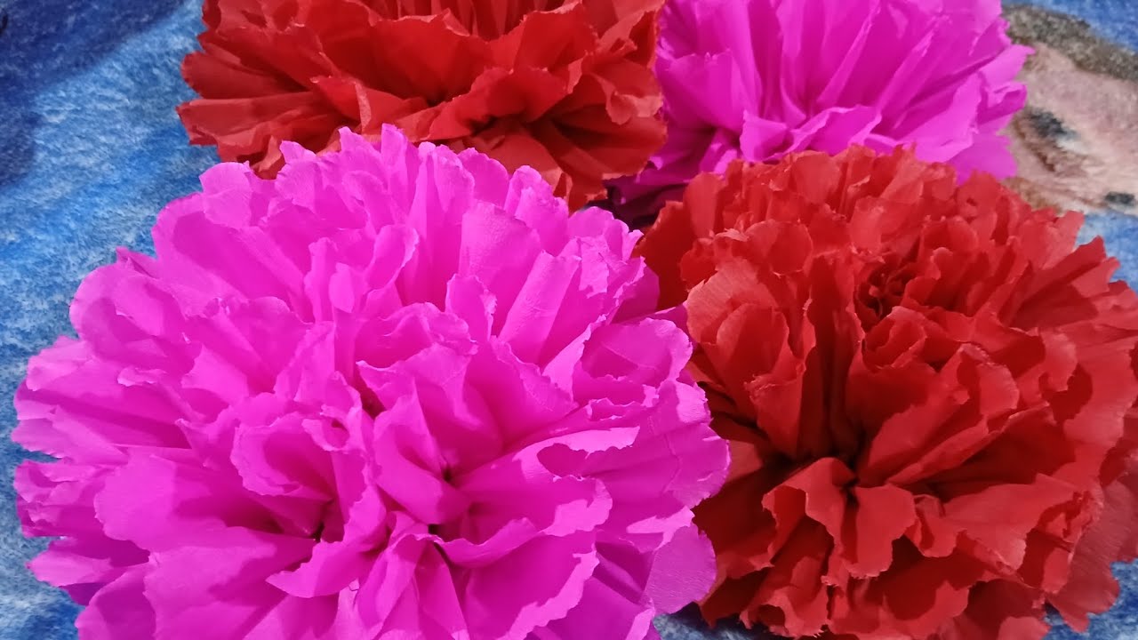 como hacer flores grandes de papel