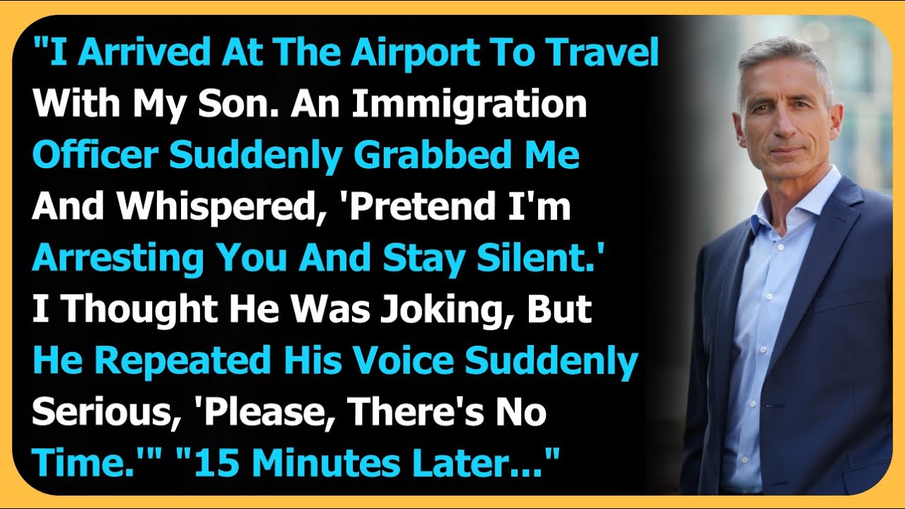 I Arrived At The Airport To Travel With My Son. An Immigration Officer Suddenly Grabbed Me And..