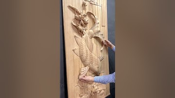 Tranh gỗ Bùi Gia: Tranh gỗ Lý Ngư Vọng Nguyệt