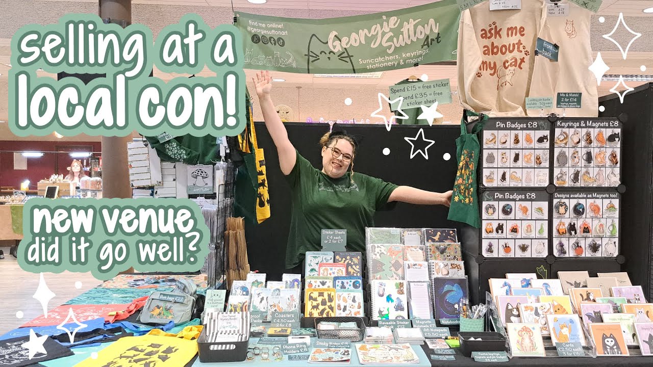 Selling my art at a local comic con! - New location, did it pay off? - Convention Vlog