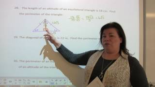 Special Right Triangle word problems