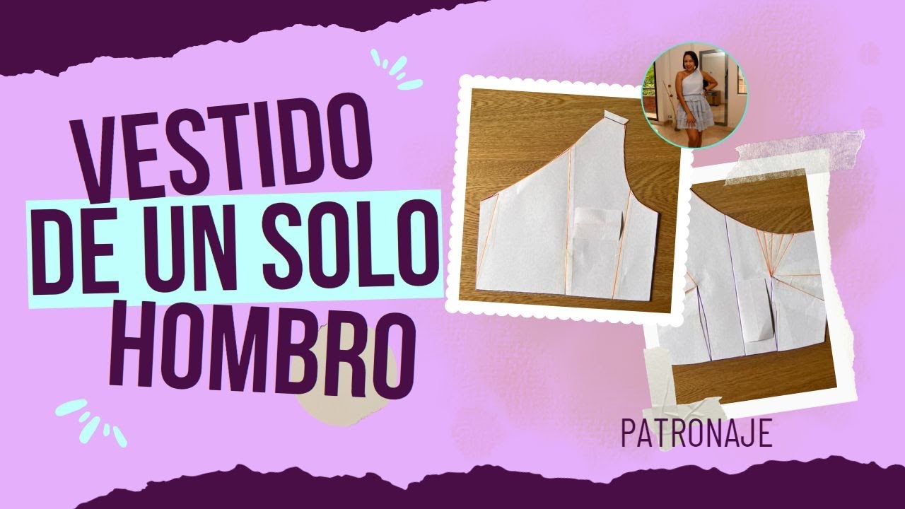 Como hacer Vestido de UN SOLO HOMBRO. Patronaje paso a paso👉 LISSETE OCHOA (L8A)