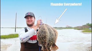 Flounder Fishing Galveston Bay (Wade Fishing) Catch & Cook