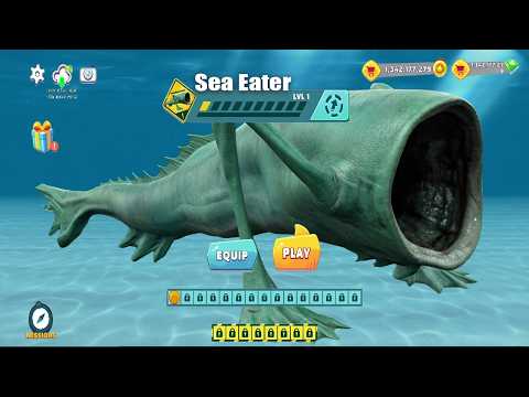 Hungry Shark Evolution - Sea Eater New Shark Unlocked Mod All 38 Sharks Unlocked Hack Gems Coins Mod