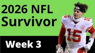 2026 NFL Survivor Week 3 Picks and Strategy: How to win your NFL Survivor Pool