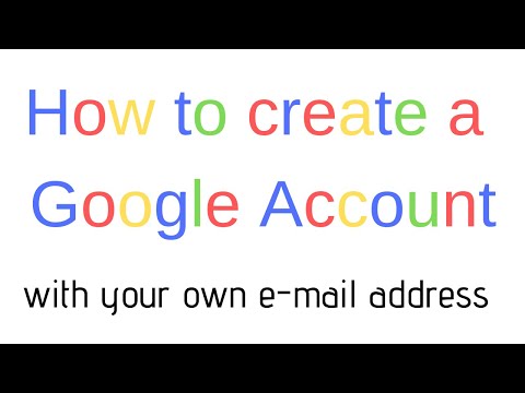Create a Google Account with your own e-mail address