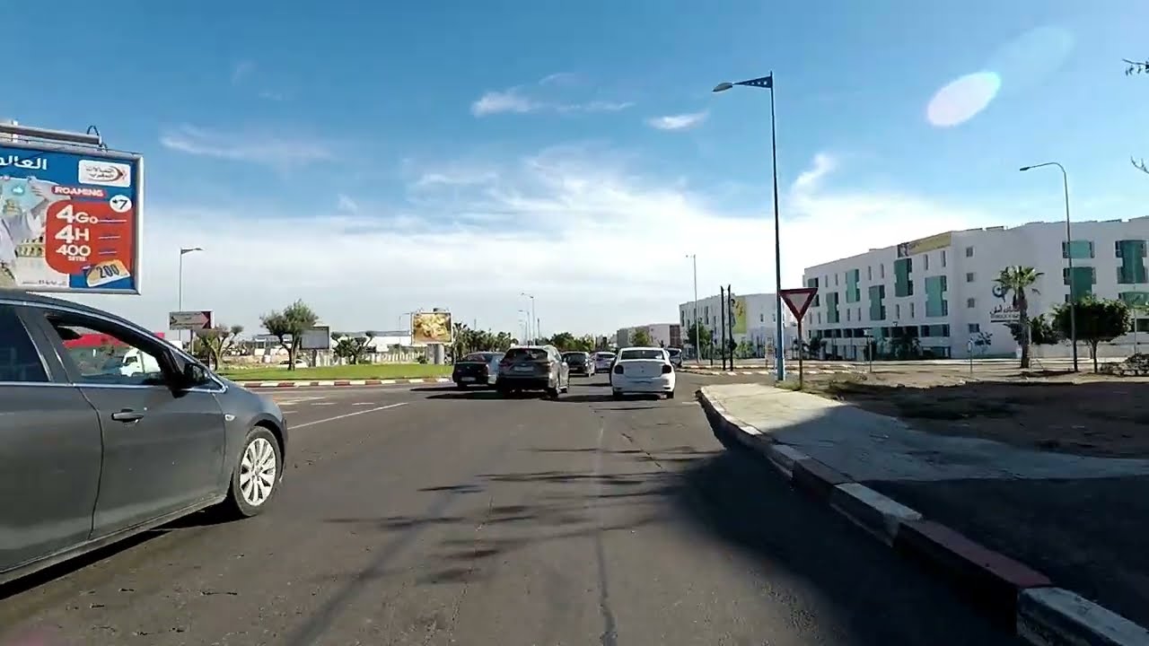 جولة في مدينة اكادير المغرب ,الطريق من حي الداخلة الى أسواق السلام