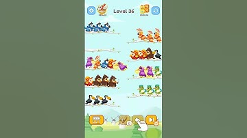 Bird Sort Color Puzzle Game | Level 36 #shorts #games