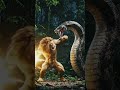 super golden lion vs big snak#youtubeshorts #marvel #battle #avengers #lion #animals