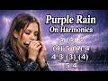 PURPLE RAIN ON HARMONICA ( CHROMATIC ), ARMÓNICA CROMÁTICA, TABS, GAITA DE BOCA, MUNDHARMONIKA