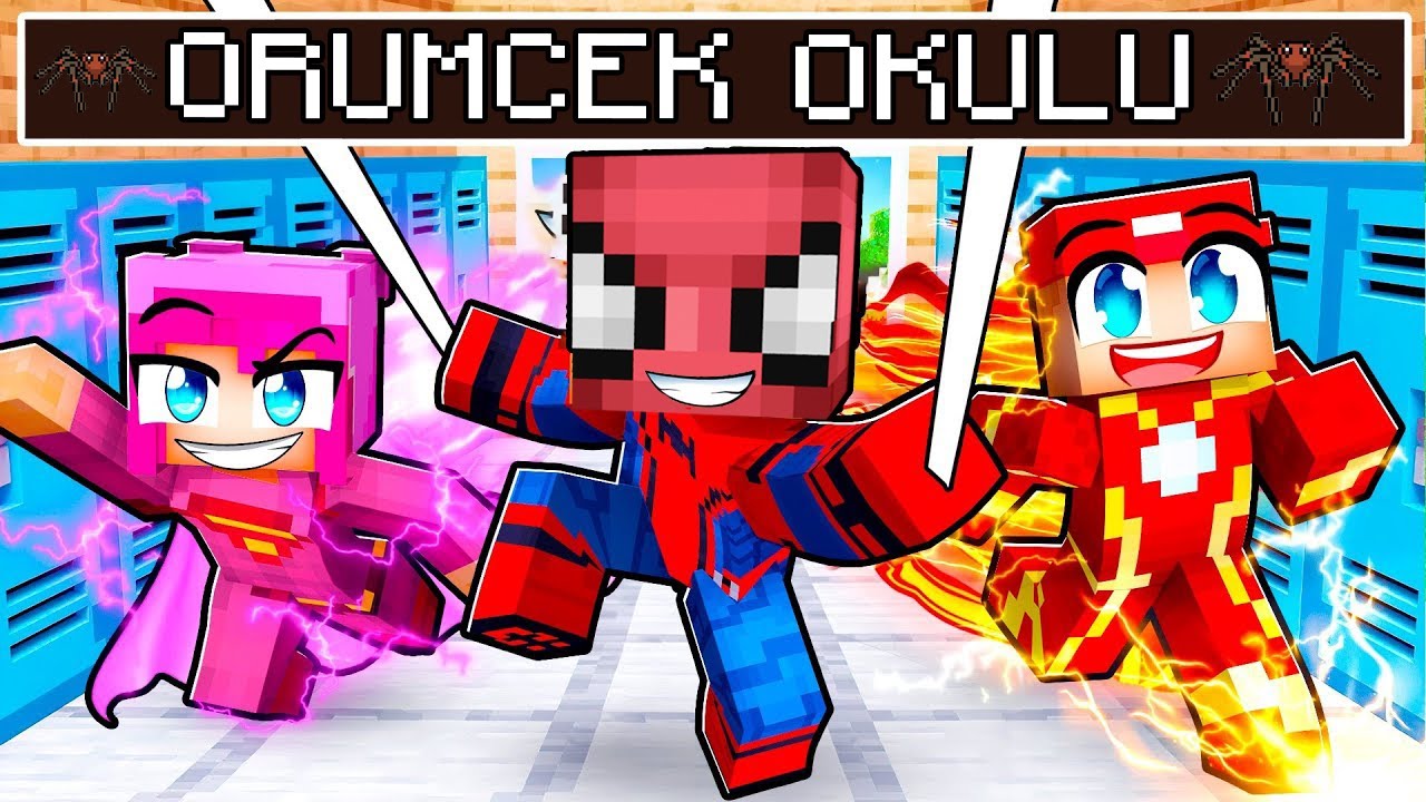 ÖRÜMCEK ADAM OKULUNDA BÜYÜK SALDIRI!😨🕷 - Minecraft