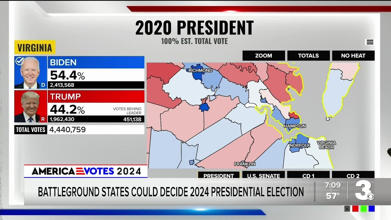 Battleground states could decide the 2024 Presidential Election between ...