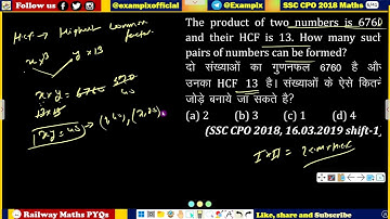 The  product  of  two  numbers  is  6760 and  their  HCF  is  13.  How  many  such pairs of numbers