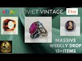 SOVIET TREASURES: Massive Selection of Silver, Amber & Prison Art / Ювелирка и Зекпром СССР
