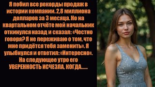 видео: Мой начальник сказал: «Я не беспокоюсь о твоей замене» после того, как я побил все рекорды компании. картинка: Мой начальник сказал: «Я не беспокоюсь о твоей замене» после того, как я побил все рекорды компании.