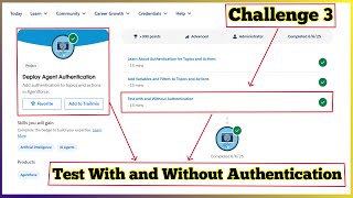Test with and Without Authentication | Deploy Agent Authentication | Challenge 3