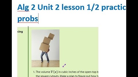 Unit 2 |Lesson 1 and 2 | Cumulative practice problems | IM® Algebra 2