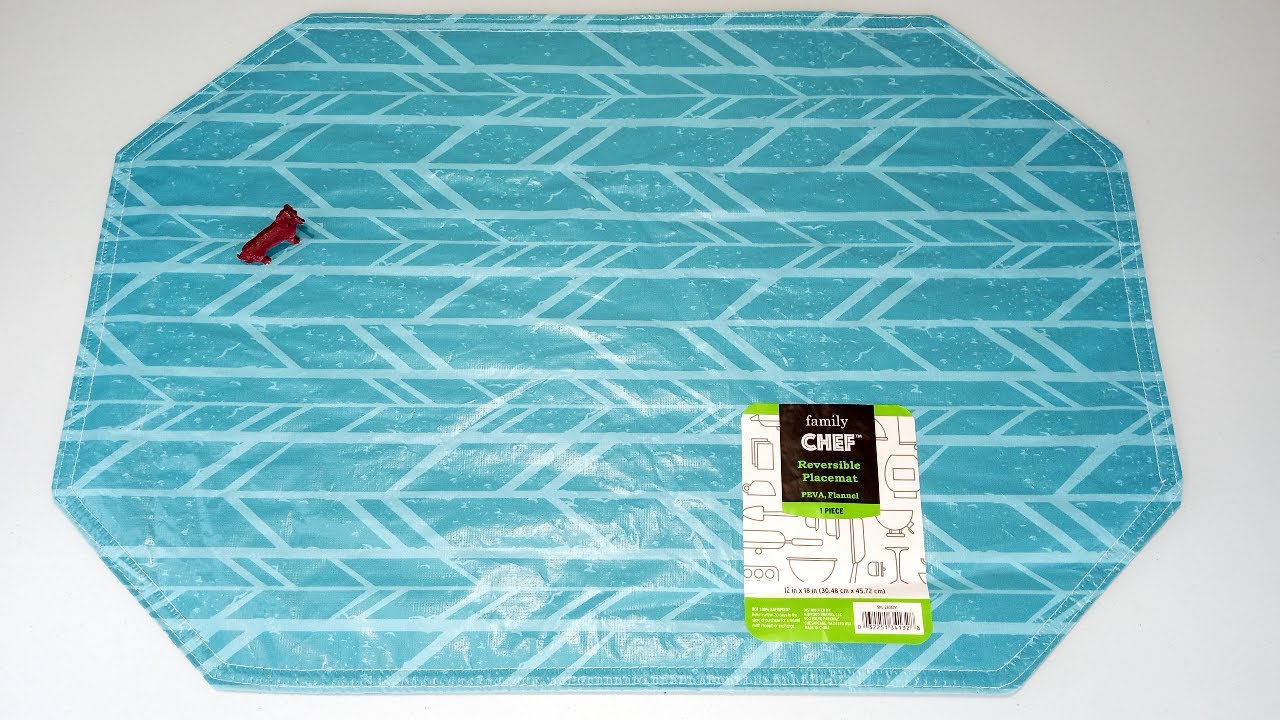 Unboxin Doxin - Family Chef Blue Reversible Placemat PEVA, Flannel