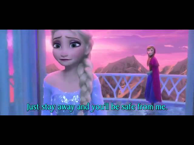 FROZEN - For the First Time in Forever Anna and Elsa - Official Disney (3D Movie Clip) - With Words class=