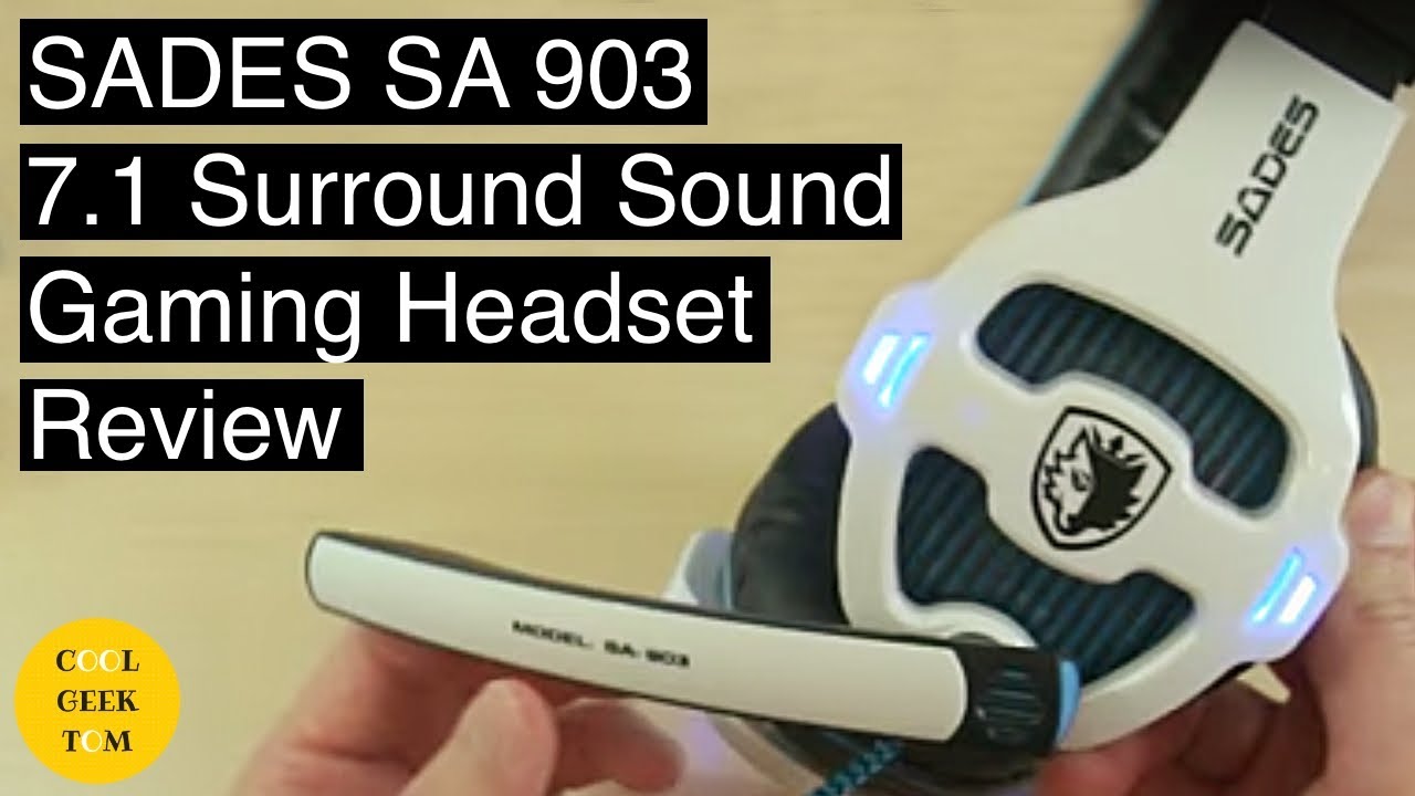 Sades Sa903 7 1 Surround Sound Gaming Headset Review Microphone Audio Demo Youtube