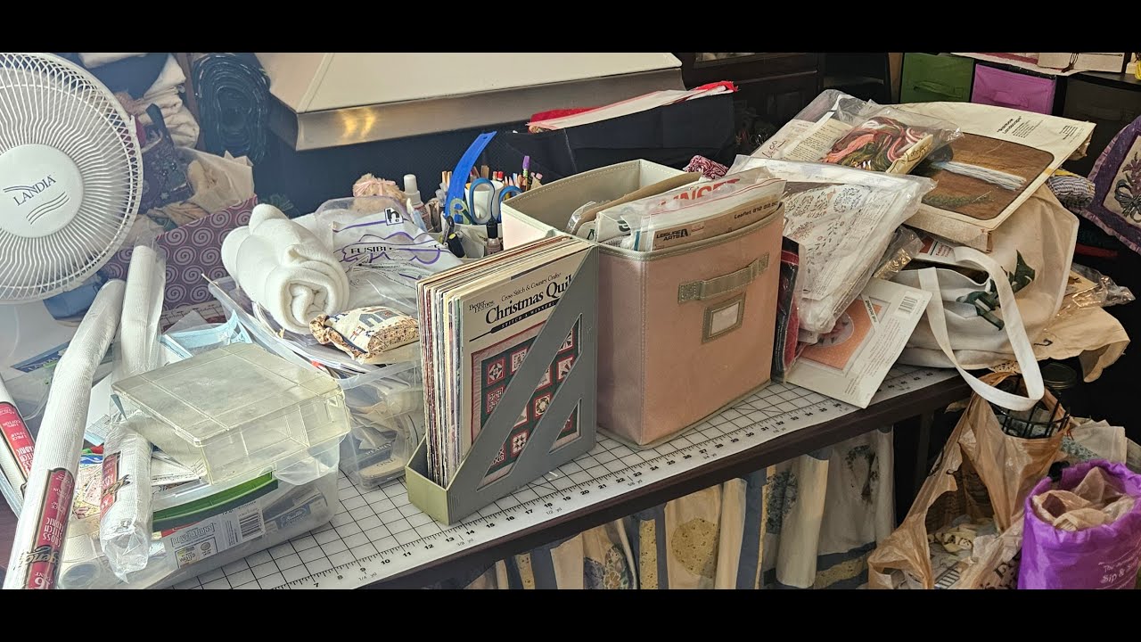 Flosstube #30 unboxing cross stitch treasures from an estate - really big haul