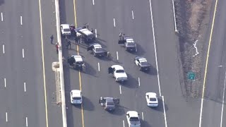 Raw video: CHP chase ends with arrest of driver on Interstate Highway 80 in Vallejo