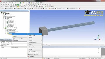 Cornell ANSYS- Stress Due to Gravity Tutorial- Solution