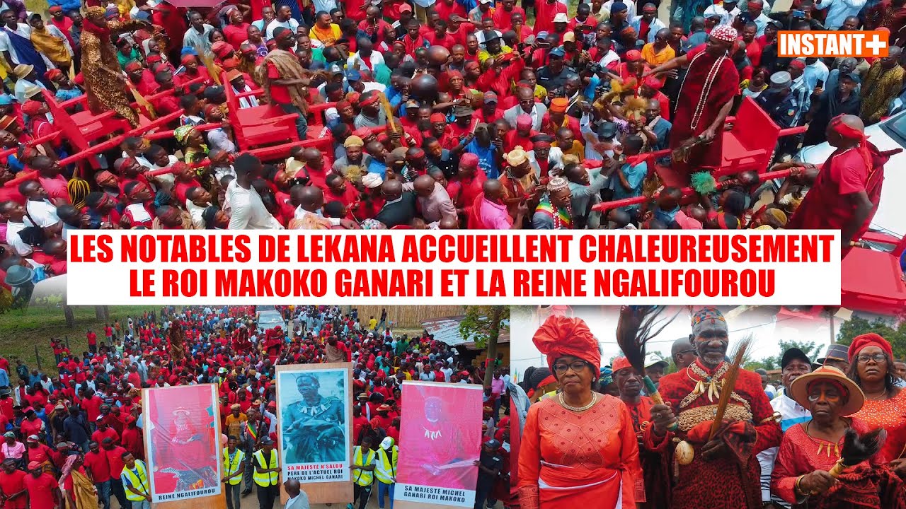 La Population de Lékana Accueille Dignement Le ROI MAKOKO MICHEL GANARI et LA REINE NGALIFOUROU