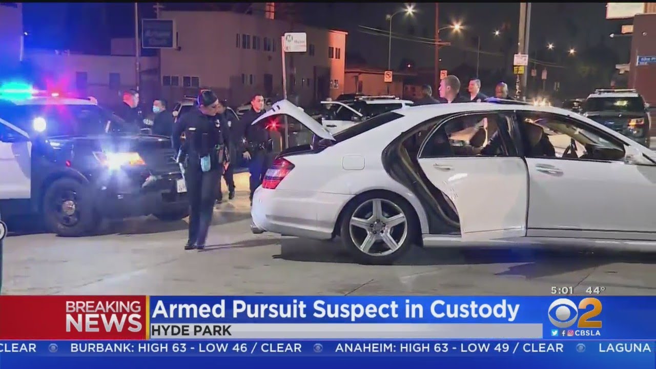 Armed Man Arrested In South LA After Pursuit - YouTube