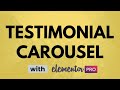 How to Create Testimonial Carousel in Elementor