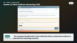 S04 AISI for Students Writing Strong Answers with Claim Evidence Reasoning CER