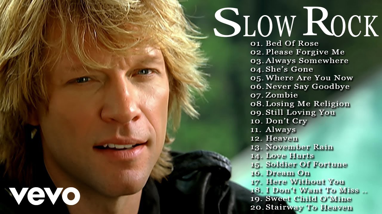 Top 100 Best Slow Rock Of All Time - Scorpions, Bon Jovi, Eric Clapton, Guns N' Roses, Steelheart,U2