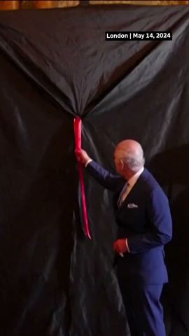 King Charles unveils 1st official portrait since coronation