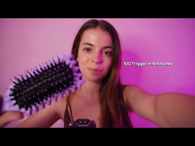 ASMR 100 Triggers in 4 Minutes | Francy ASMR