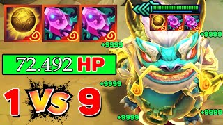 TAHM'KENCH 4 SAO HƠN 70.000 MÁU VỚI BÙA THĂNG HOA + X2 DỊ VẬT TAI ƯƠNG 1 CÂN 9 LẬP KỶ LỤC MÙA 11