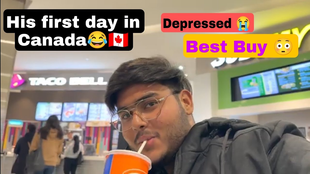 First day in Canada (toronto)🇨🇦 Buying SIM and laptop from Best Buy in