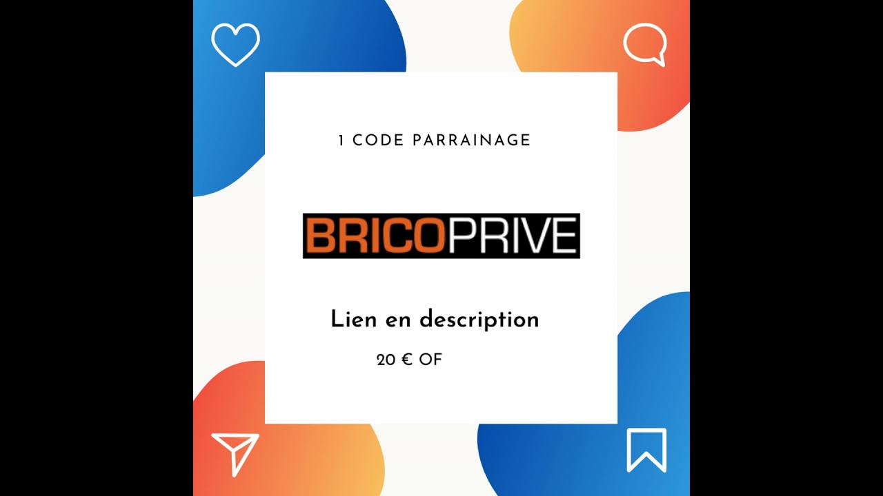 ✨ 1 code parrainage sur Bricoprivé ✨ 20 € de réduction avec le lien en description 