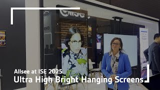 Allsee at ISE 2025 – Ultra High Brightness Hanging Double-Sided Displays (49" & 55")