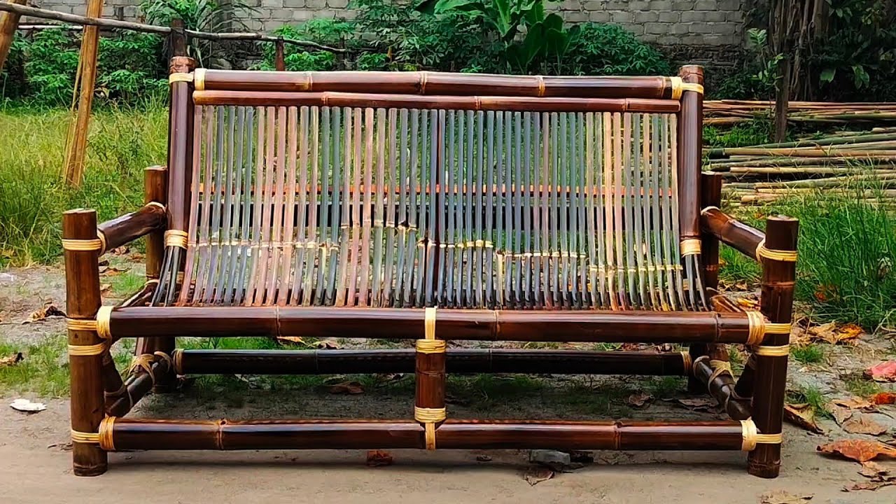 Membuat kursi santai dari bambu..