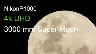 Nikon P1000 4K Uhd Super Moon, Max 125 X Optical Zoom 3000 Mm ( Video Filmed By Yang Edwin )