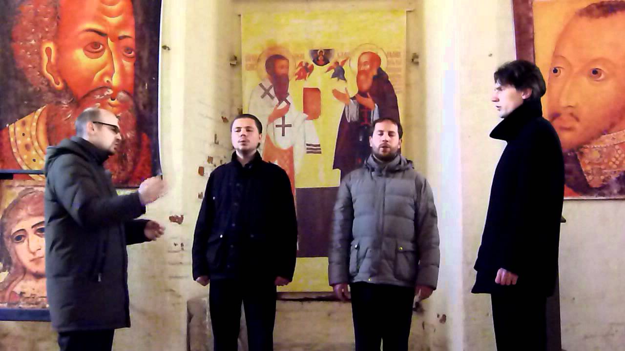 Russian Quartet Singing a-capella Spasi ludi Twoja Hospodi".....