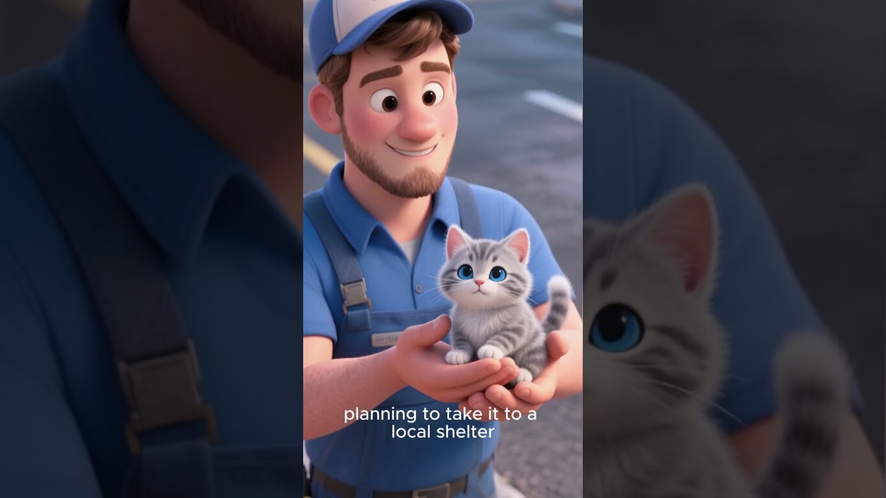 🐱 Бездомный котёнок, который усыновил водителя доставки | Настоящее чудо доброты