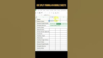 Split Formula in Google Sheet  #googlesheets #formula #split #shortvideo #viral #viralshorts