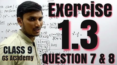 Exercise 1.3, Question 7, Question  8, part i, ii, iii, Chapter 1,Matrices & Determinants,GS Academy
