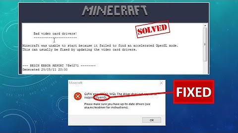 How to fix Opengl error in MineCraft?